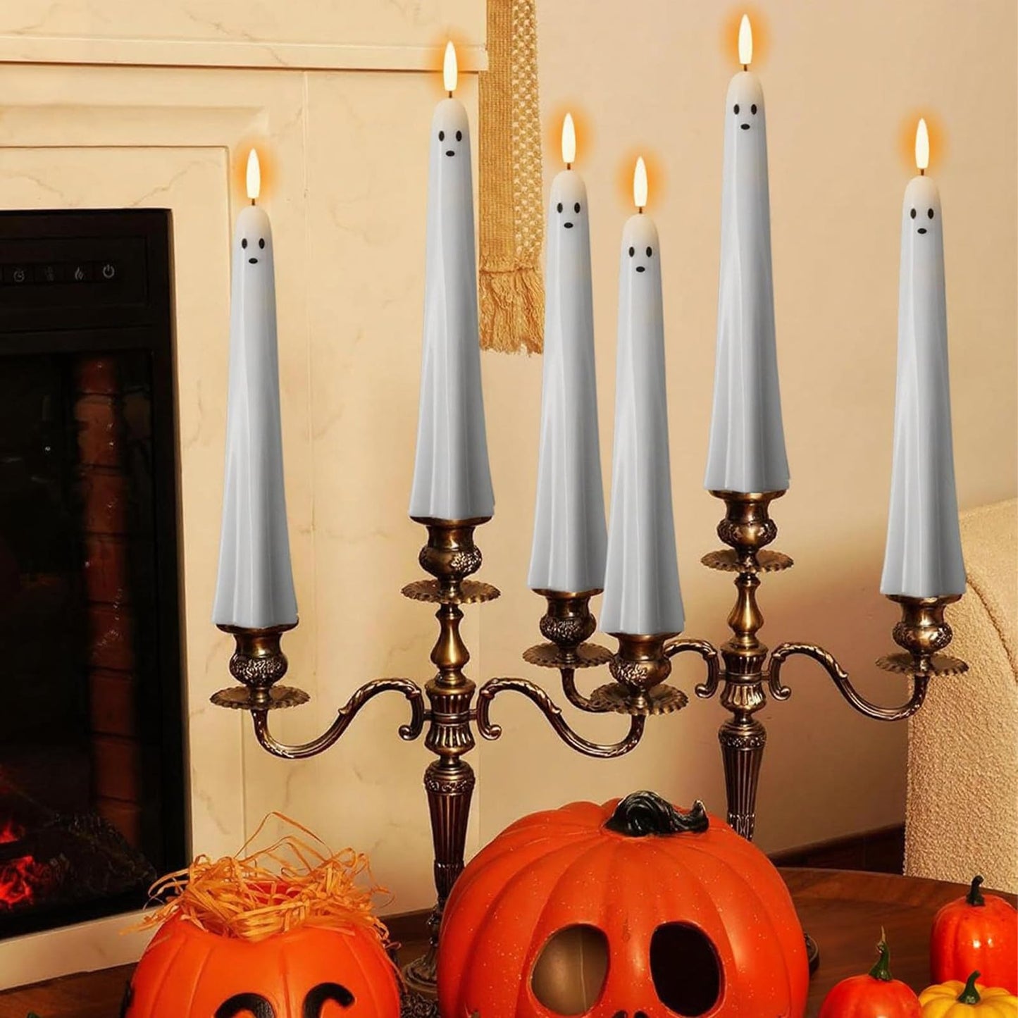 Flickering Ghost Taper Candles