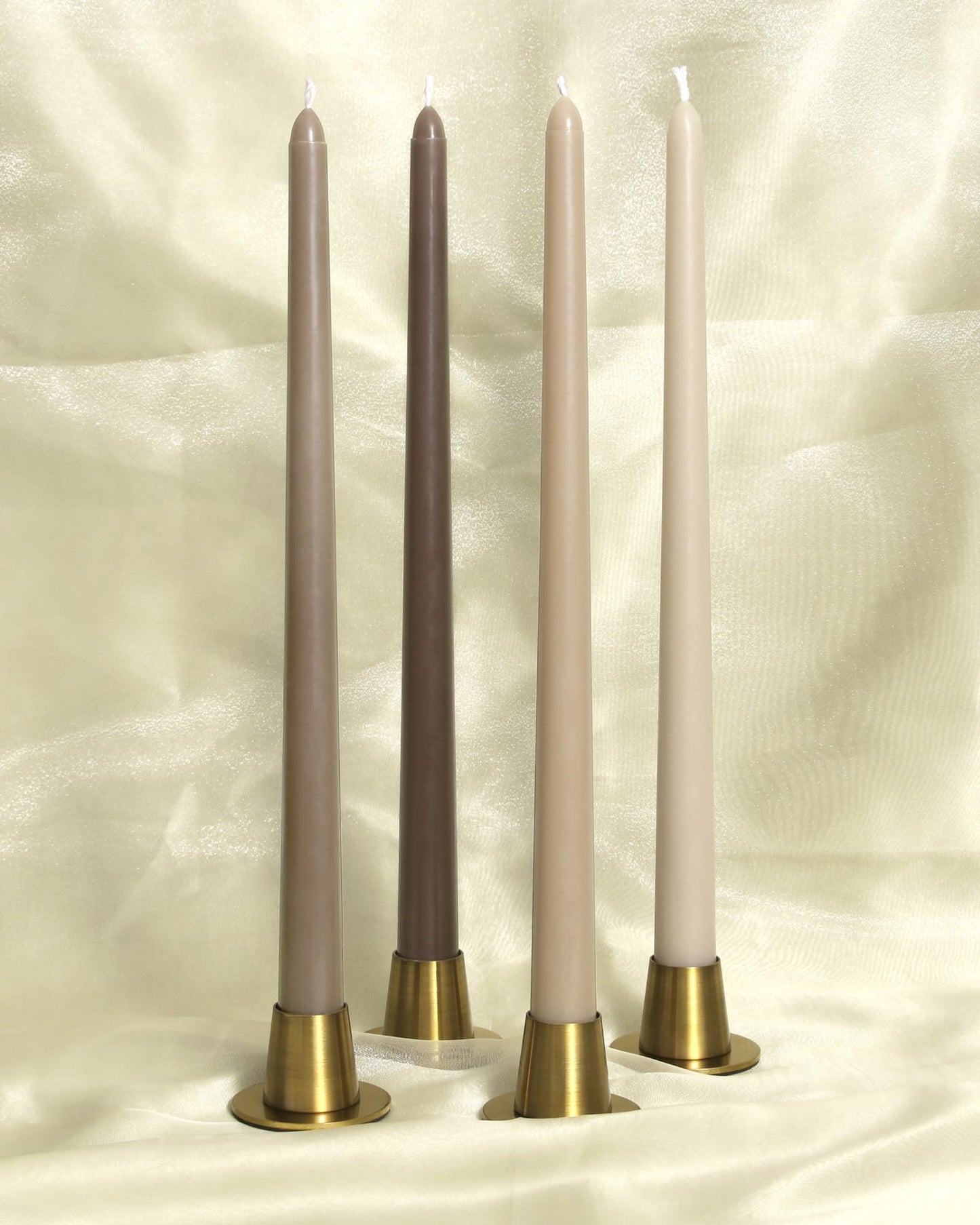 Taper Candles 12 Inch Brown Set of 4