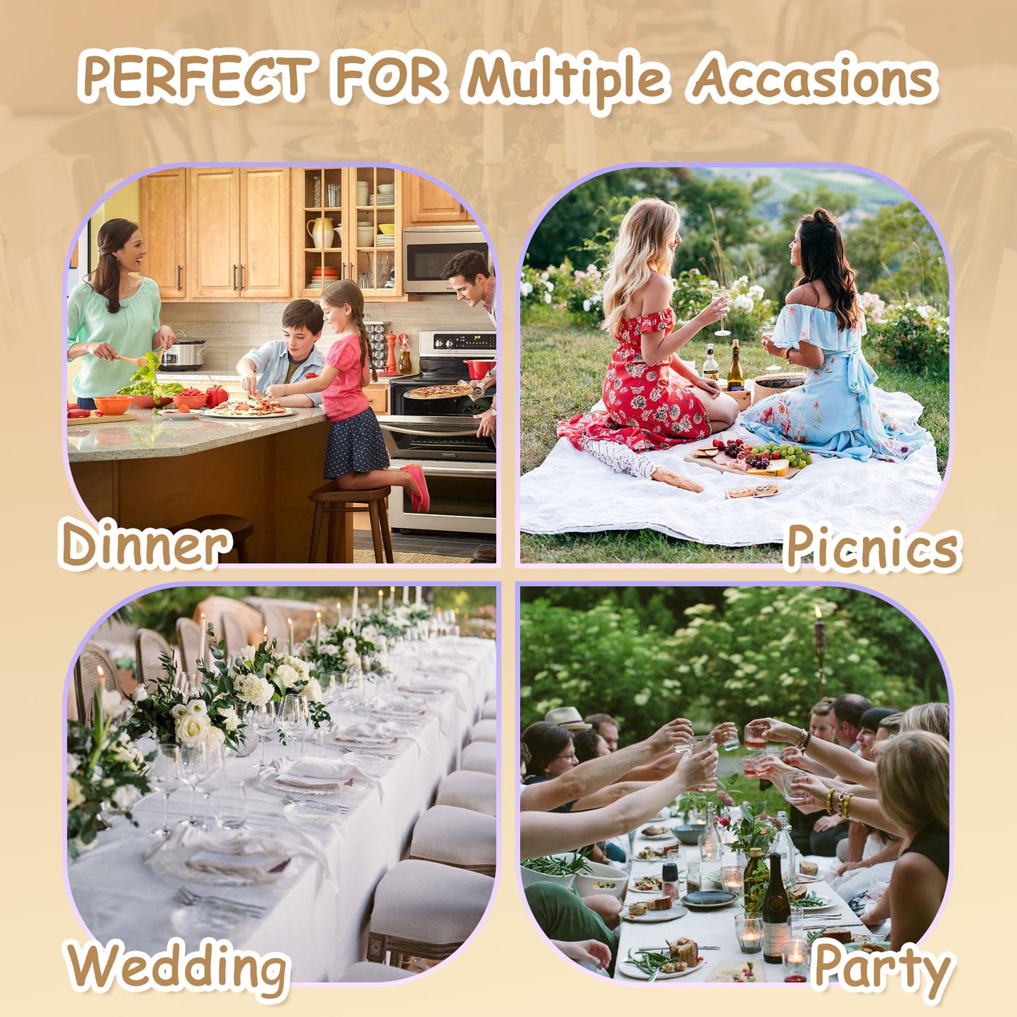 Faux Linen Table Cloth