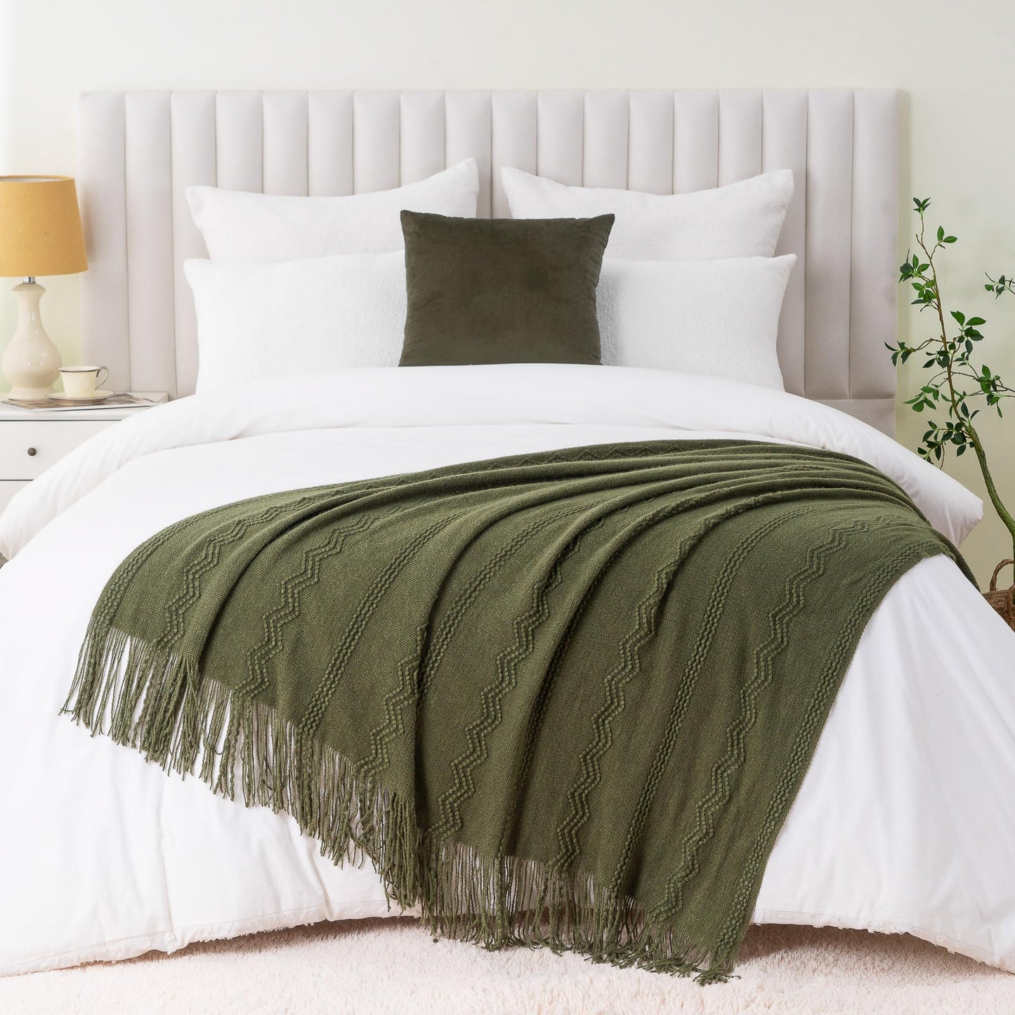 Army Green Throw Blanket