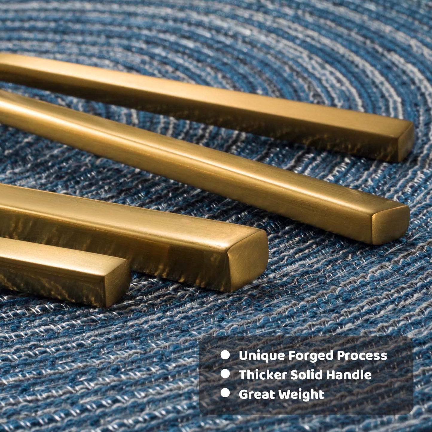 Cube Gold 20-Piece Forged Silverware