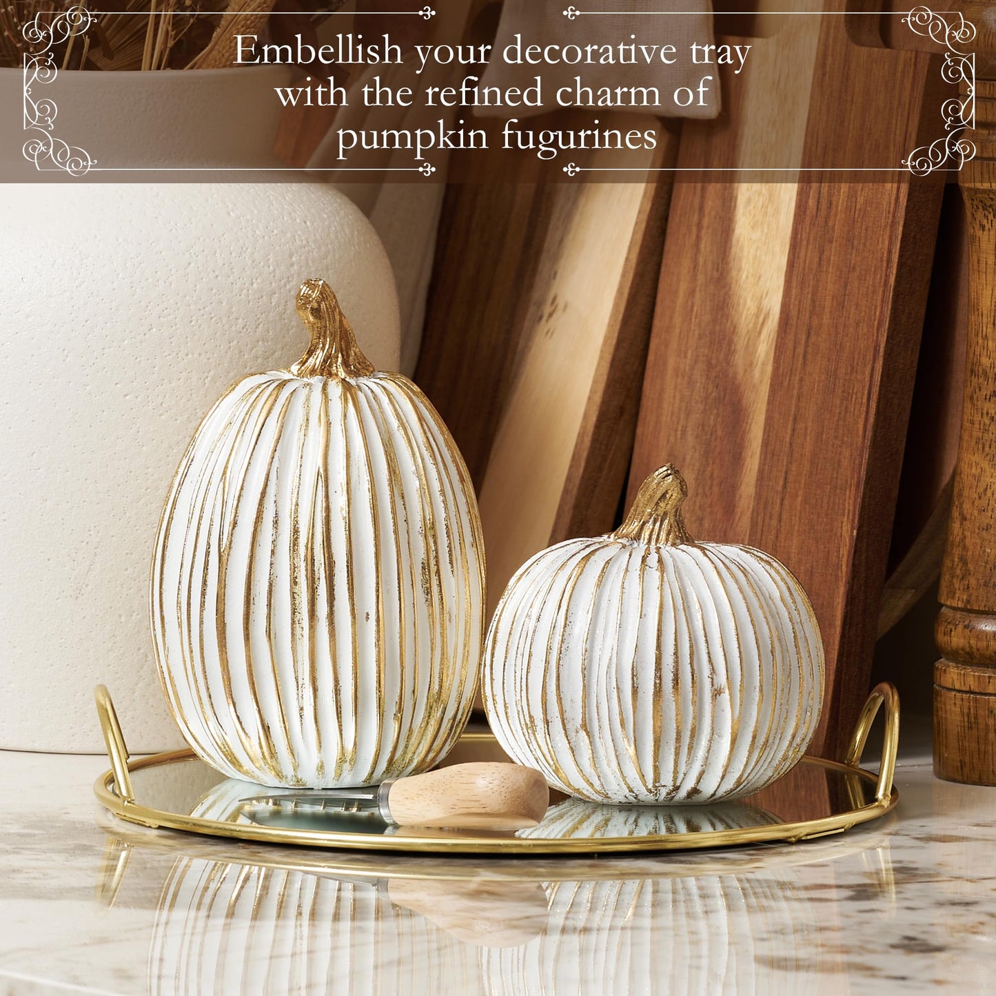 White & Gold Pumpkins