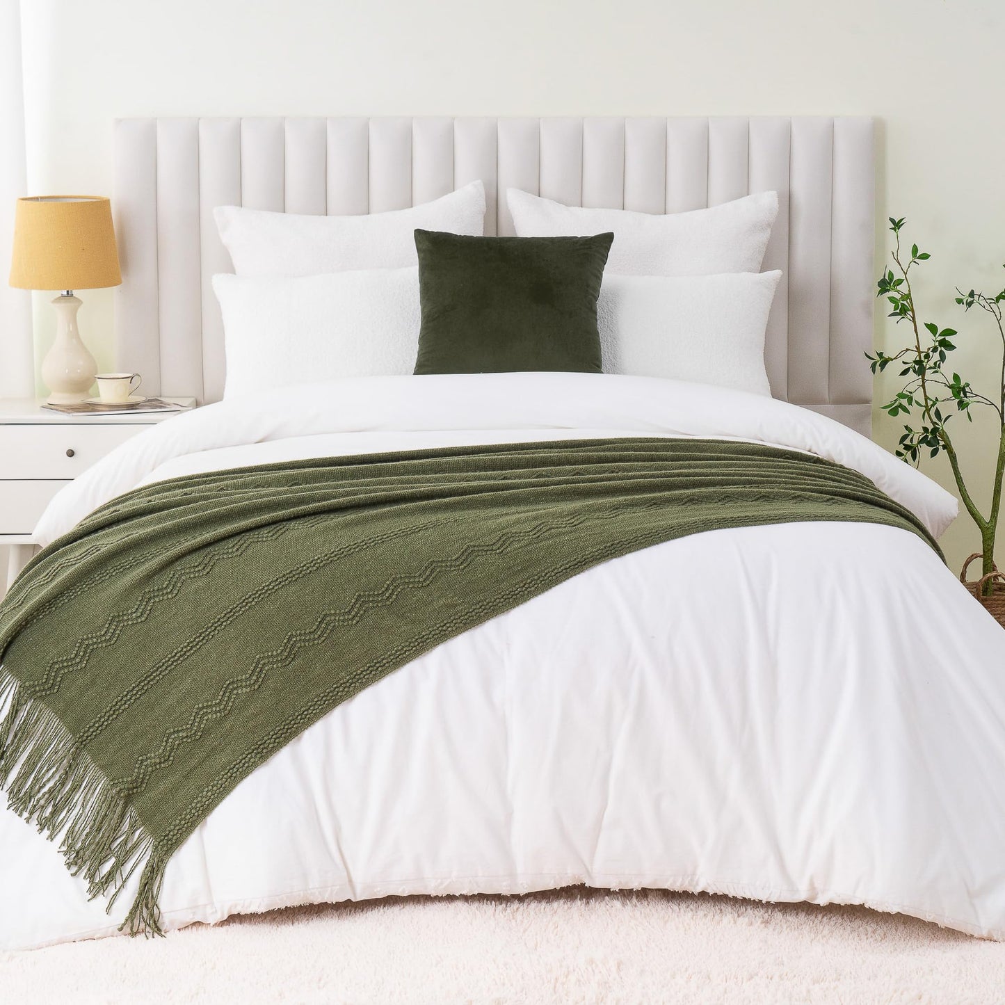Army Green Throw Blanket