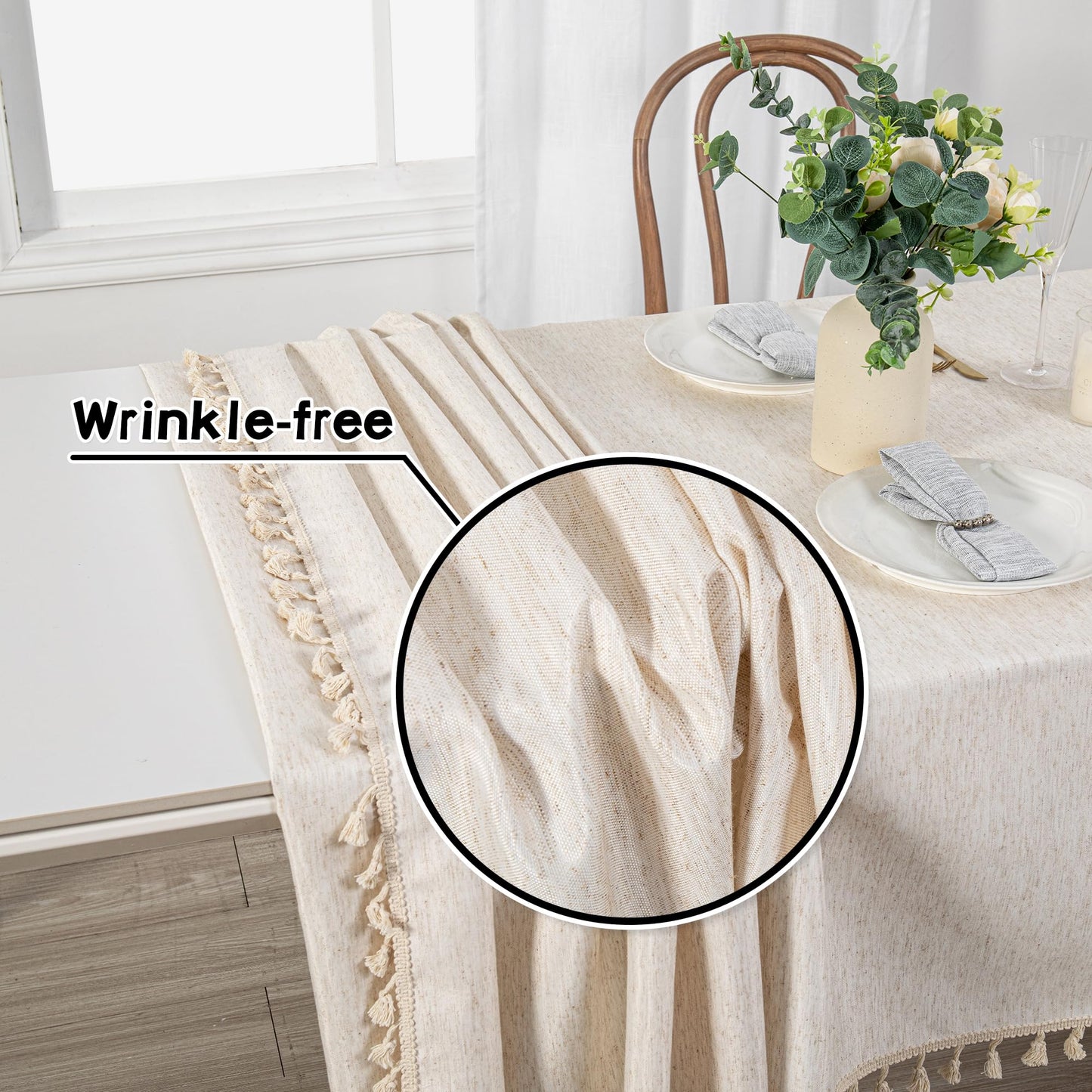 Faux Linen Table Cloth