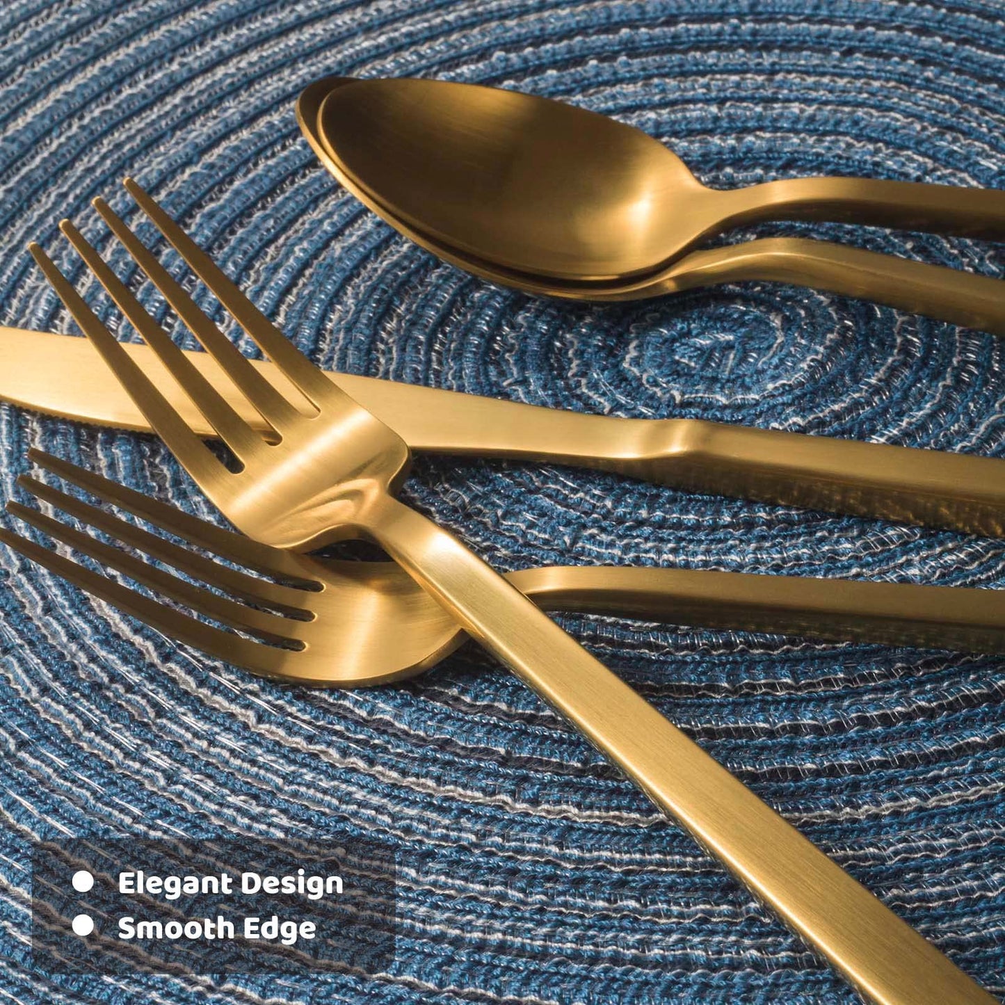 Cube Gold 20-Piece Forged Silverware