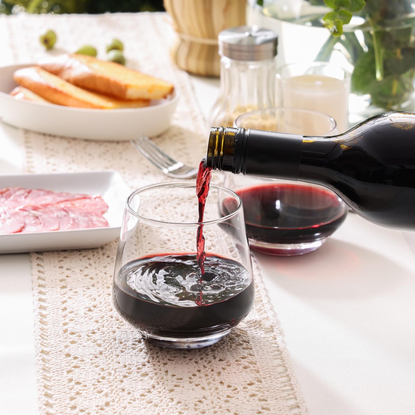 Stemless Wine Glasses Set of 4