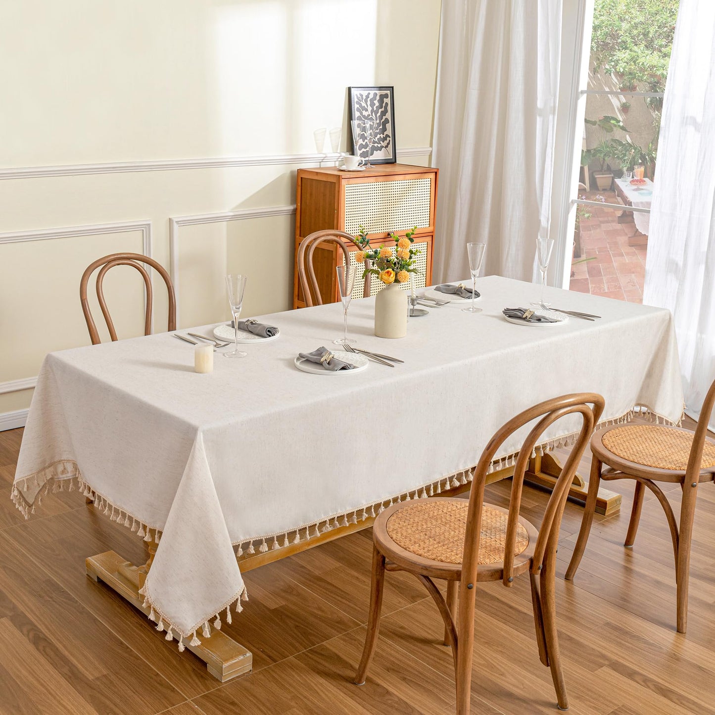Faux Linen Table Cloth