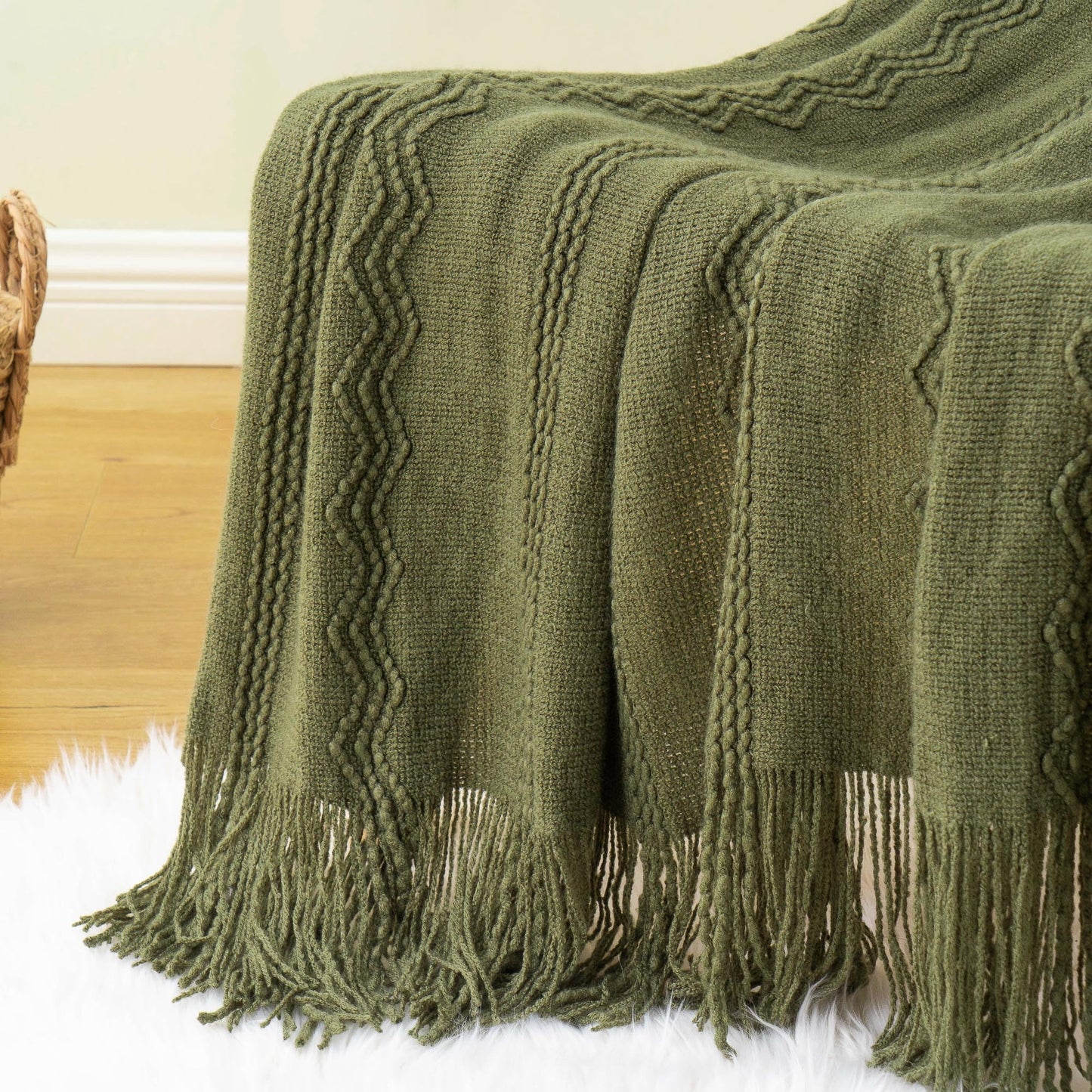 Army Green Throw Blanket