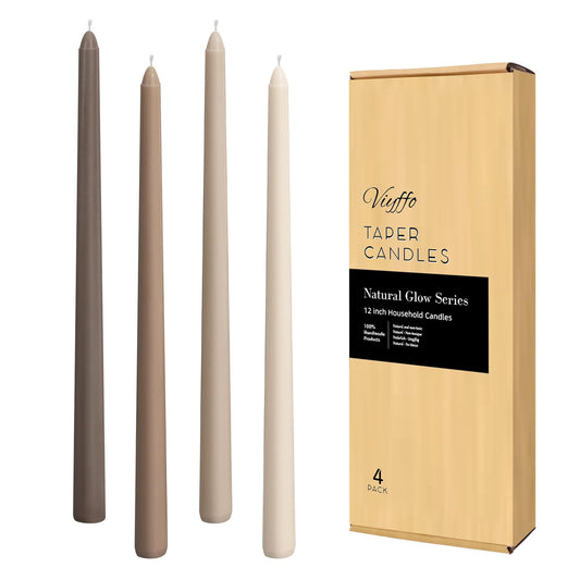 Taper Candles 12 Inch Brown Set of 4