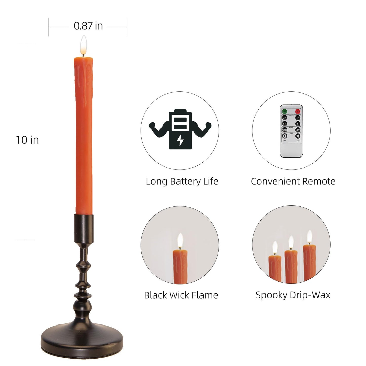 Flameless Taper Candles