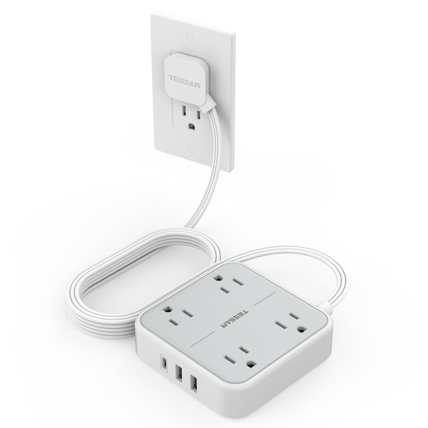Flat Plug Extension Cord