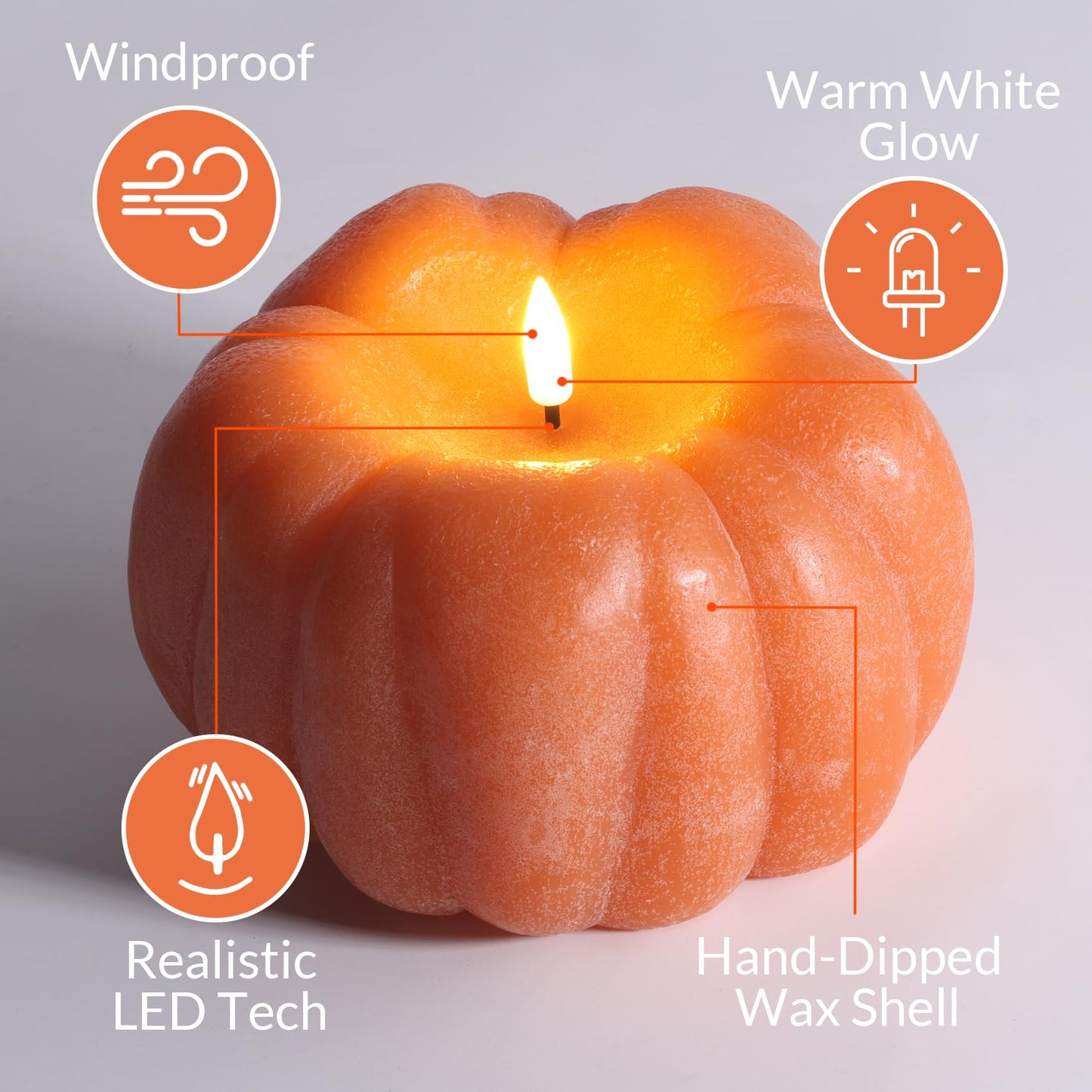 Pumpkin Flameless Candle