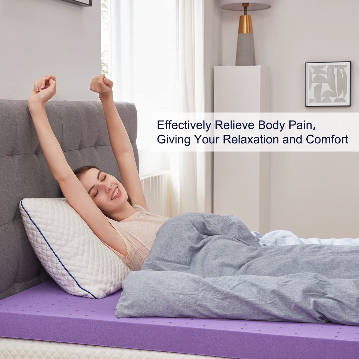 Twin XL Gel Memory Foam Mattress Topper
