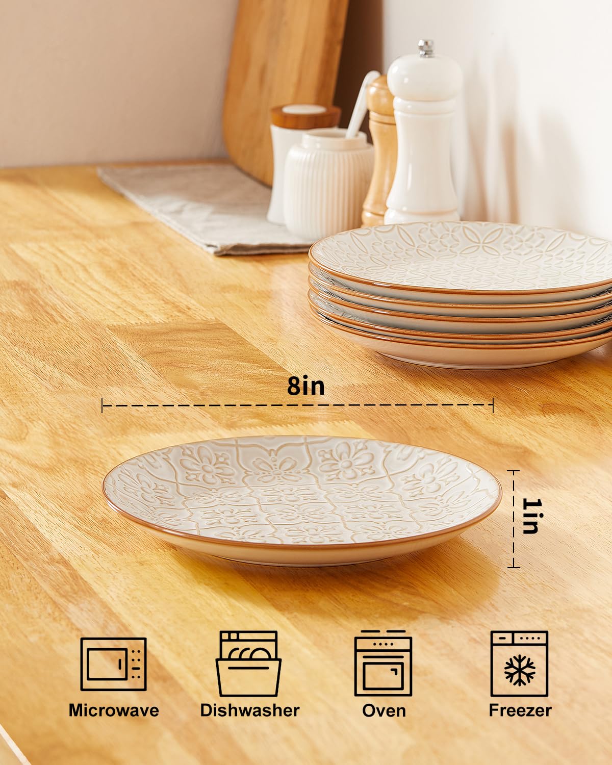 Salad Plates, 8 Inch Ceramic