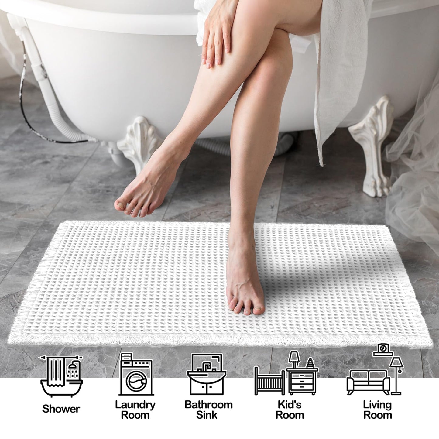 Waffle Bath Mat