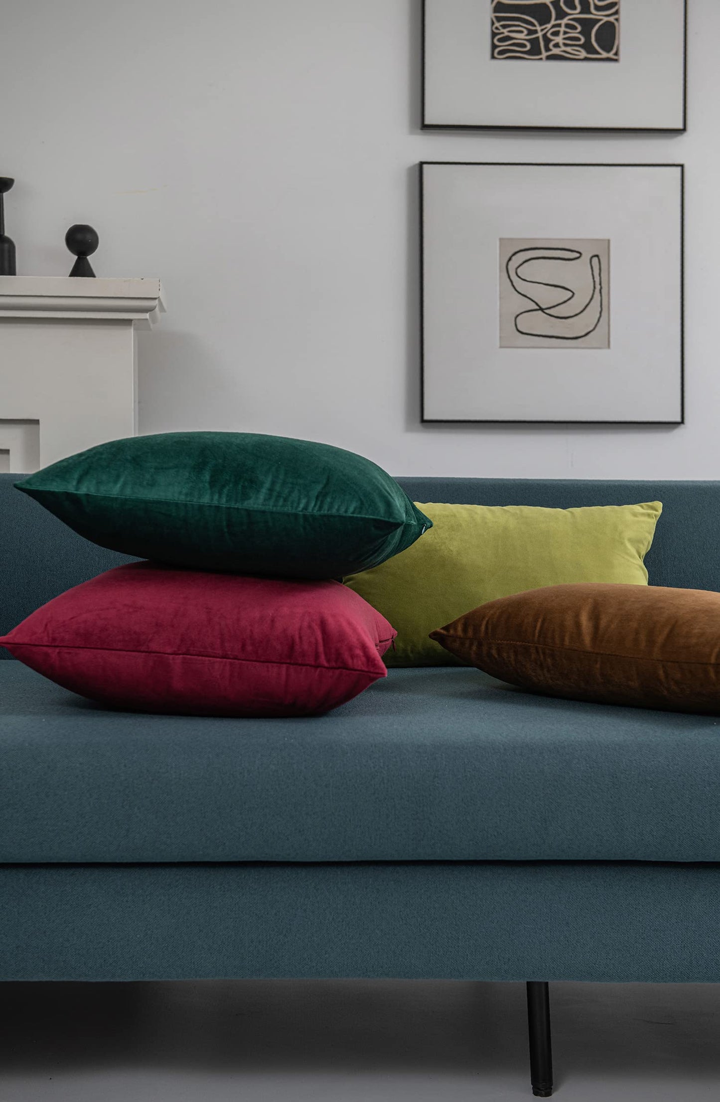 Jewel Toned Velvet Pillow Covers