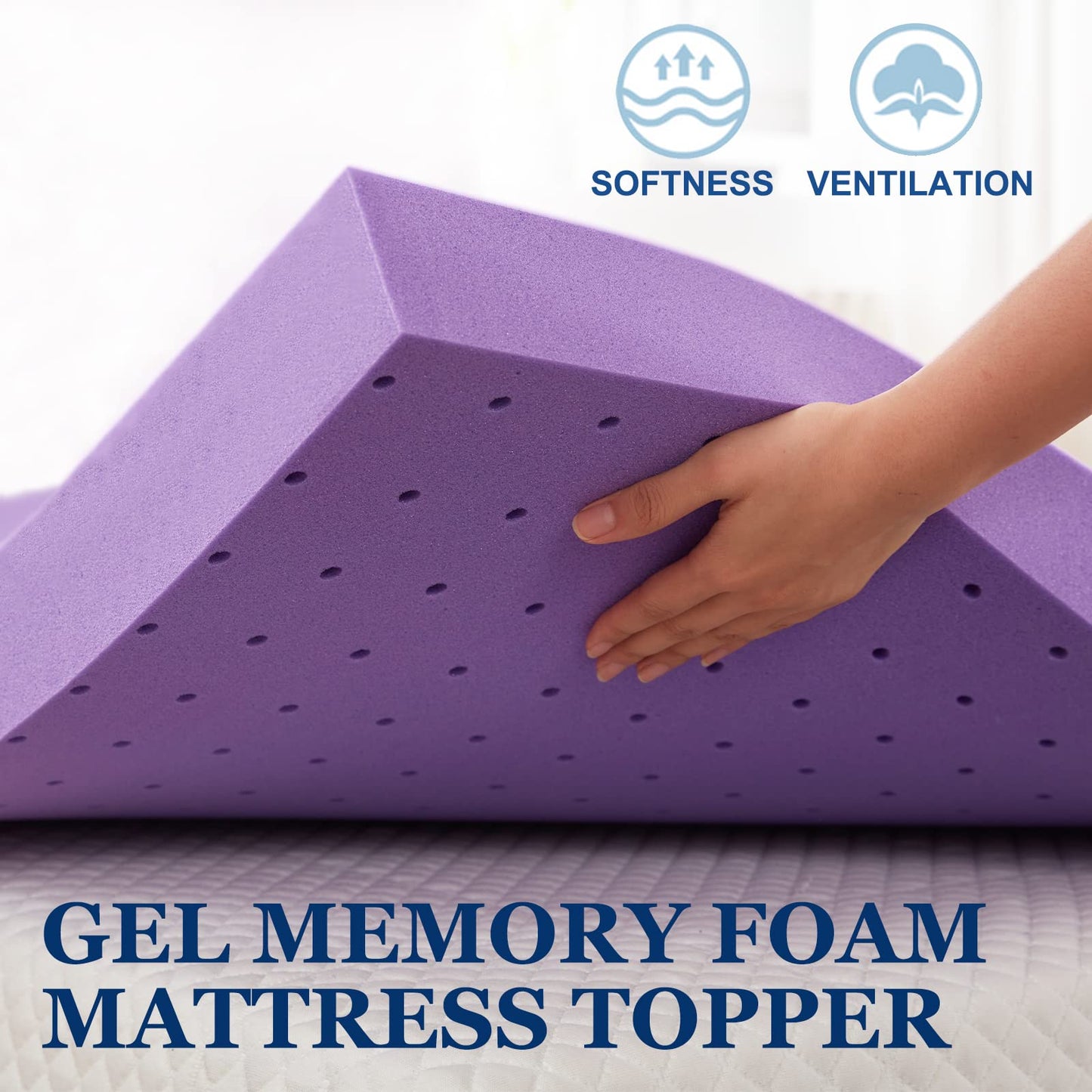 Twin XL Gel Memory Foam Mattress Topper