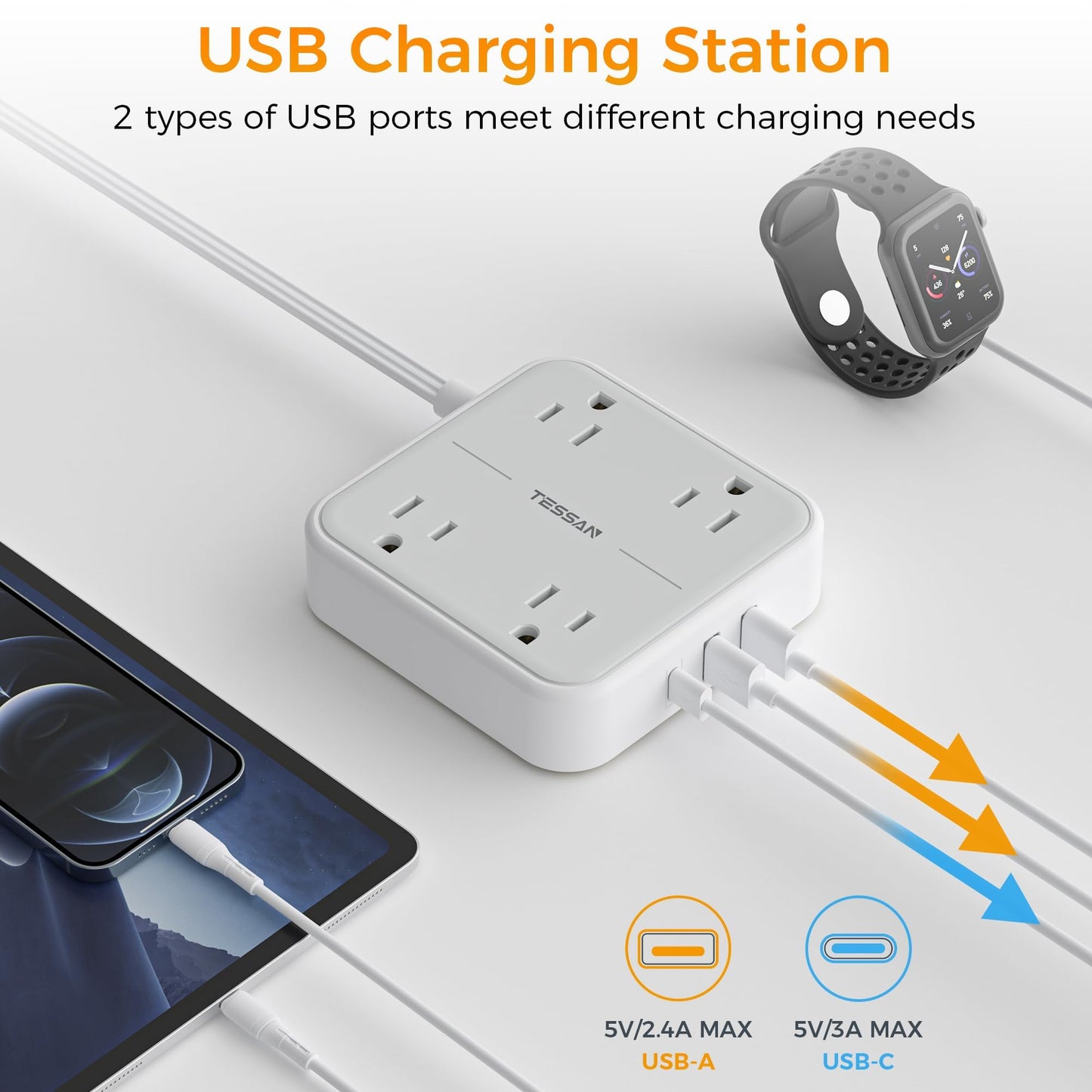 Flat Plug Extension Cord