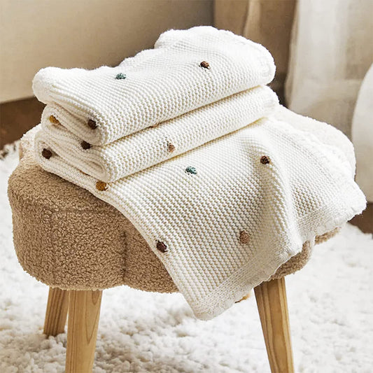 Knitted Throw Blanket Nordic Style