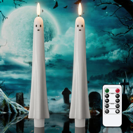 Flickering Ghost Taper Candles