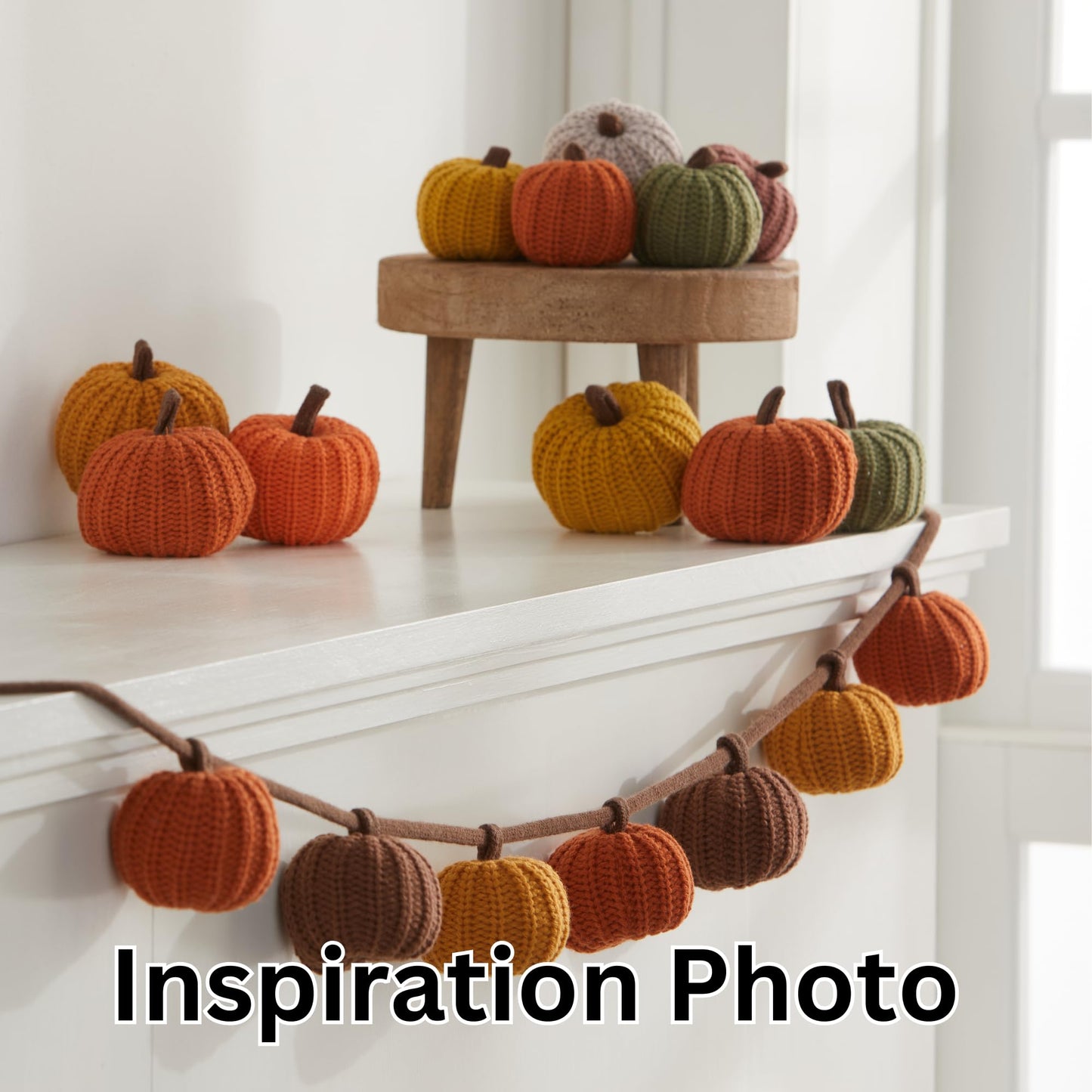 Mini knit pumpkins