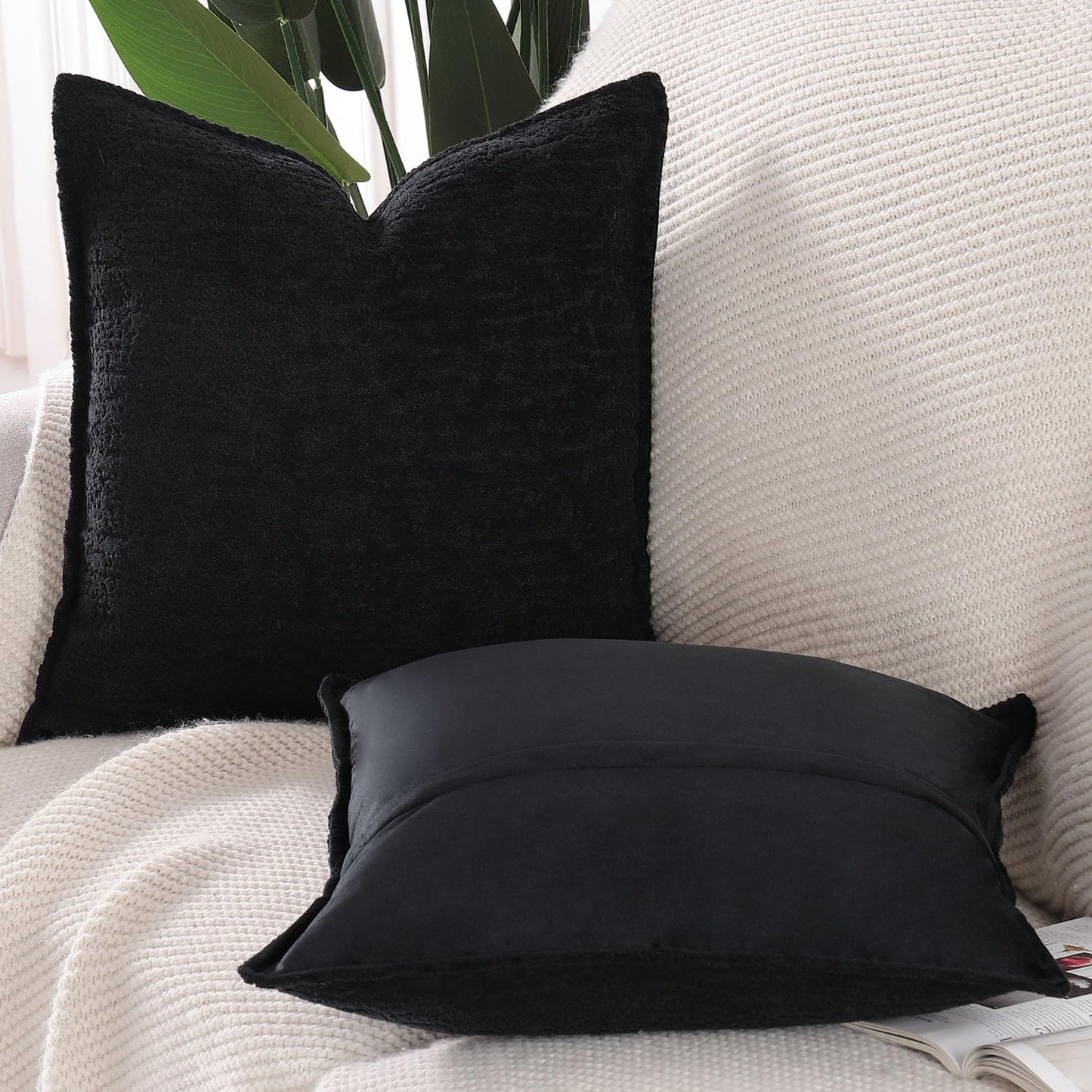 Velvet Throw Pillow Covers (Pack of 2)