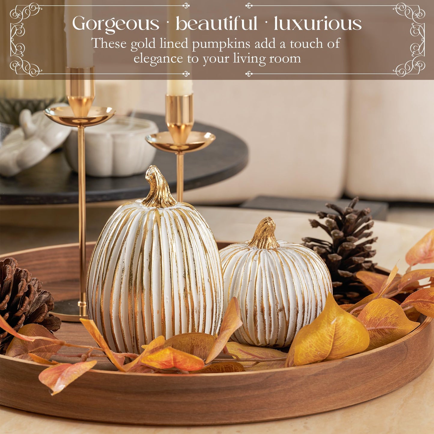 White & Gold Pumpkins