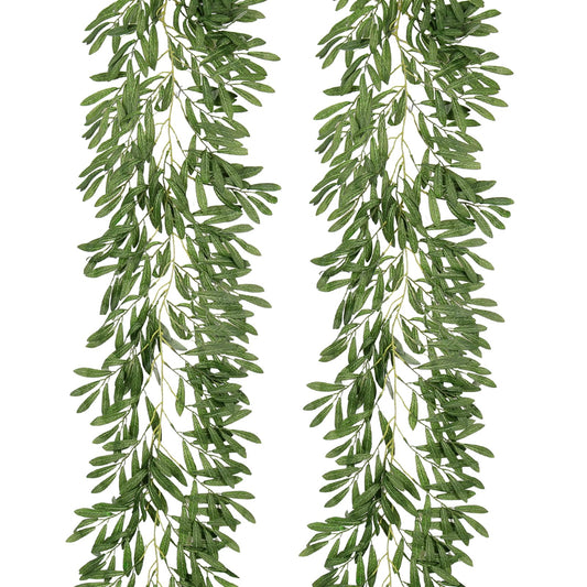 2Pcs Artificial Olive Leaves Garlands