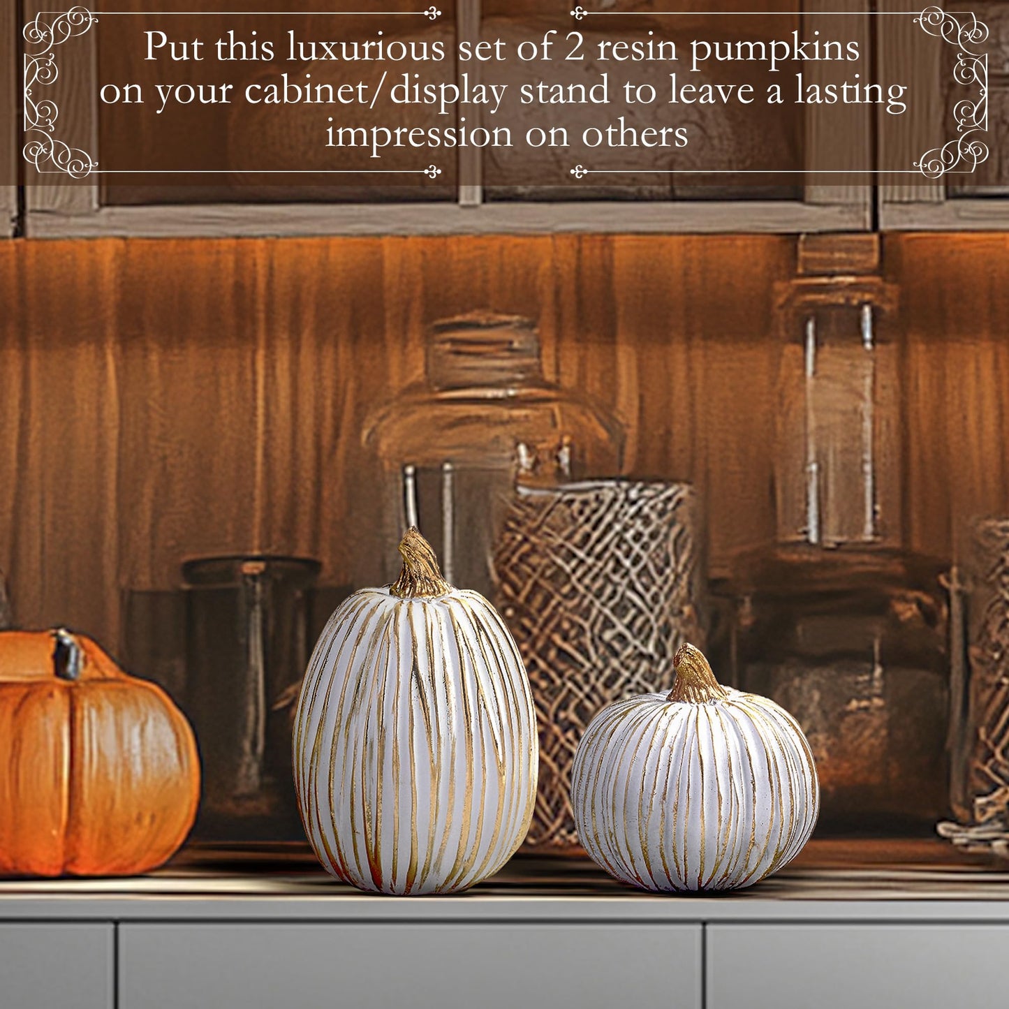 White & Gold Pumpkins
