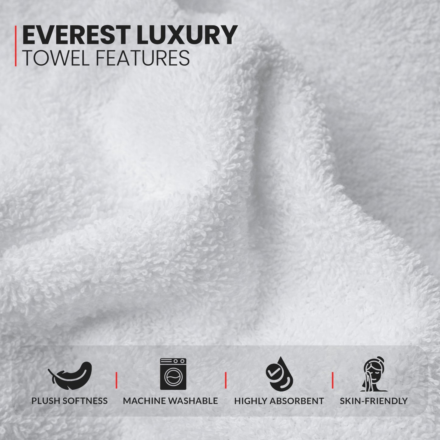 Luxury Washcloths 100% Natural Cotton (12 Pack)
