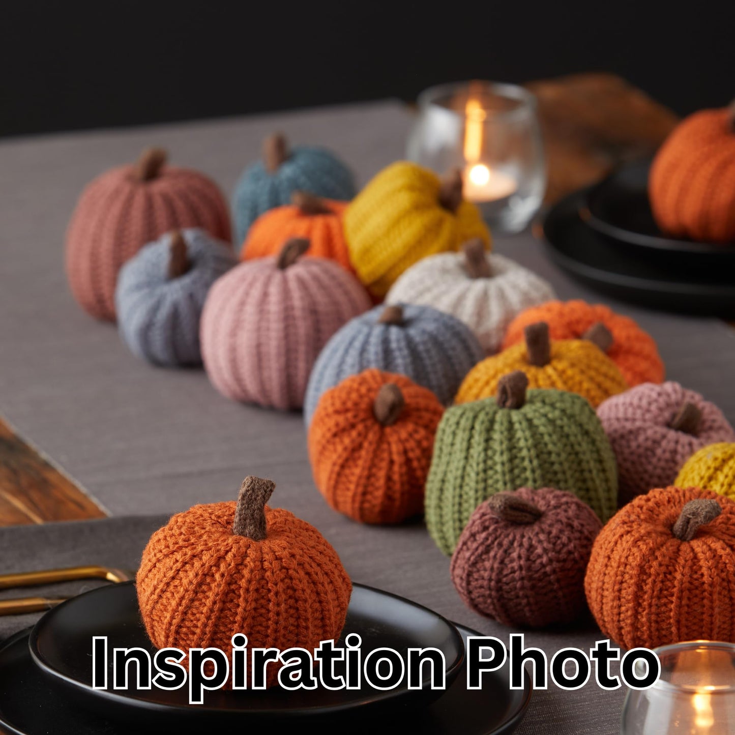 Mini knit pumpkins