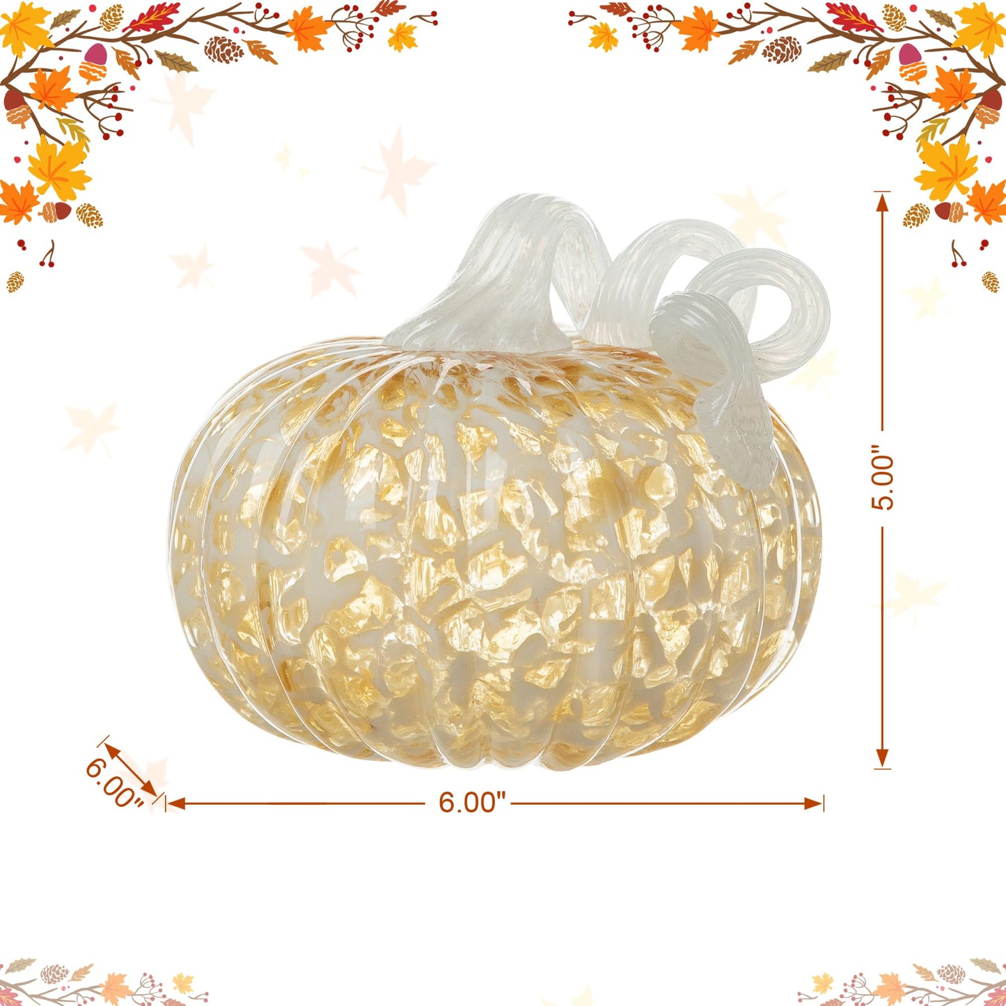 Fall Glass Pumpkin Decor