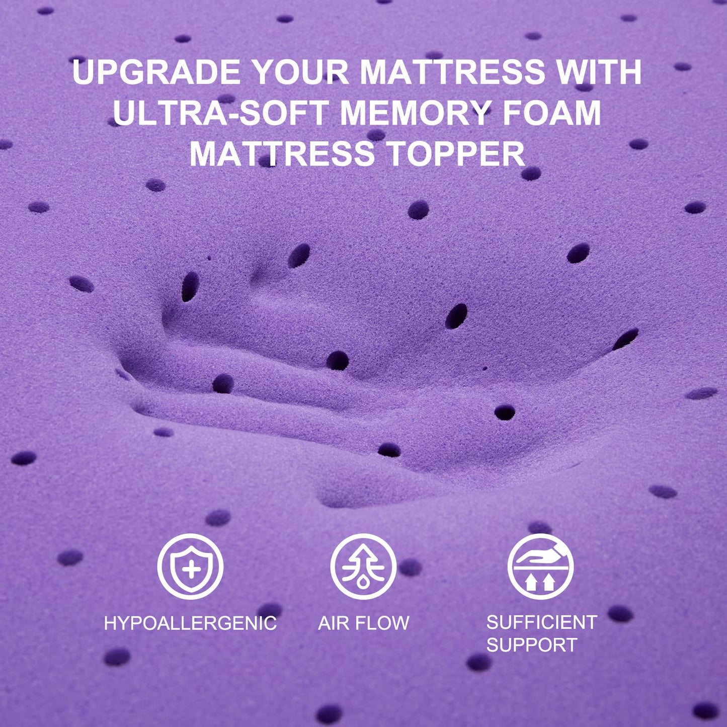 Twin XL Gel Memory Foam Mattress Topper
