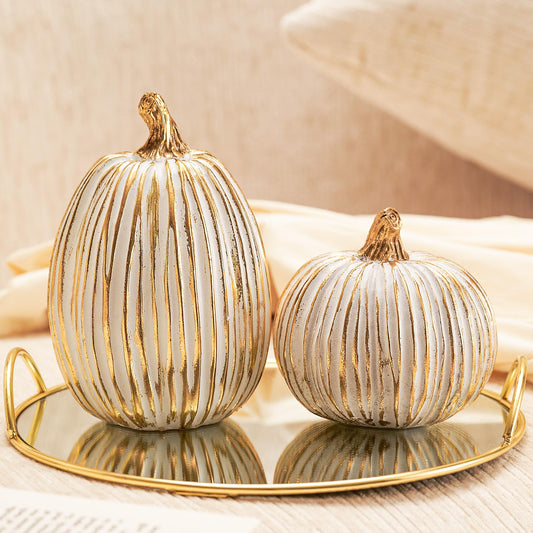 White & Gold Pumpkins