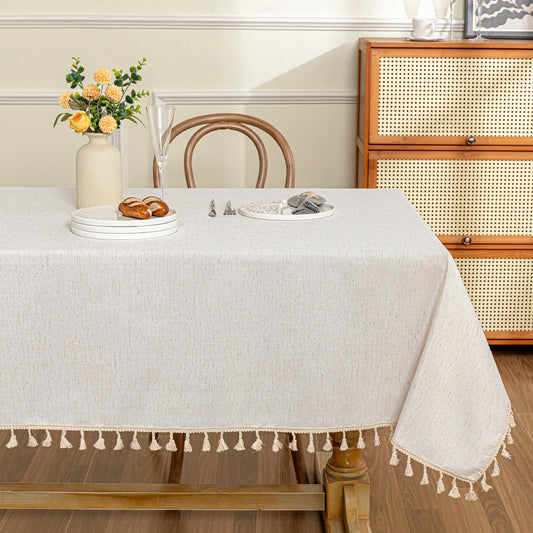 Faux Linen Table Cloth